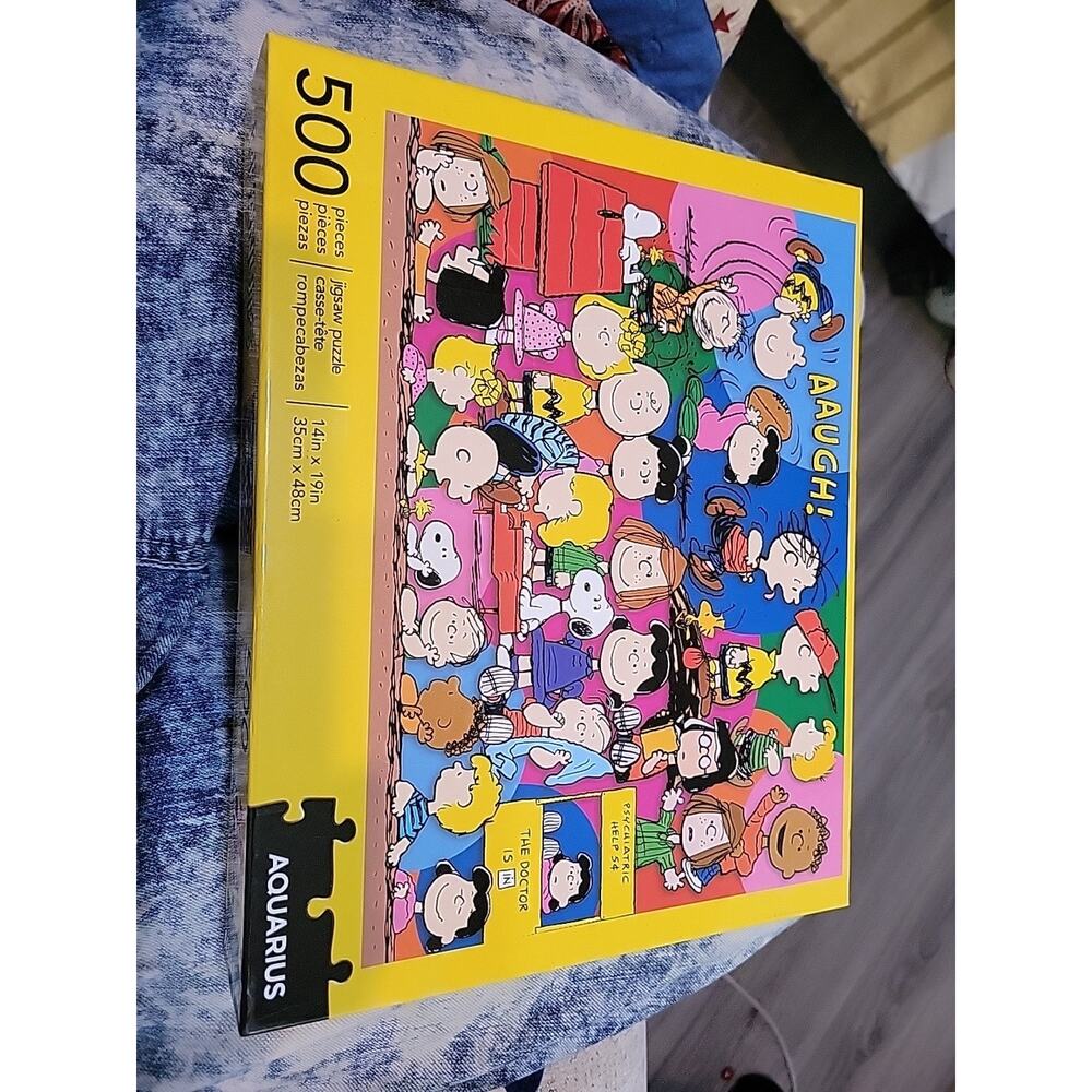 Aquarius 500 Piece Peanuts Jigsaw Puzzle 14x19 Complete